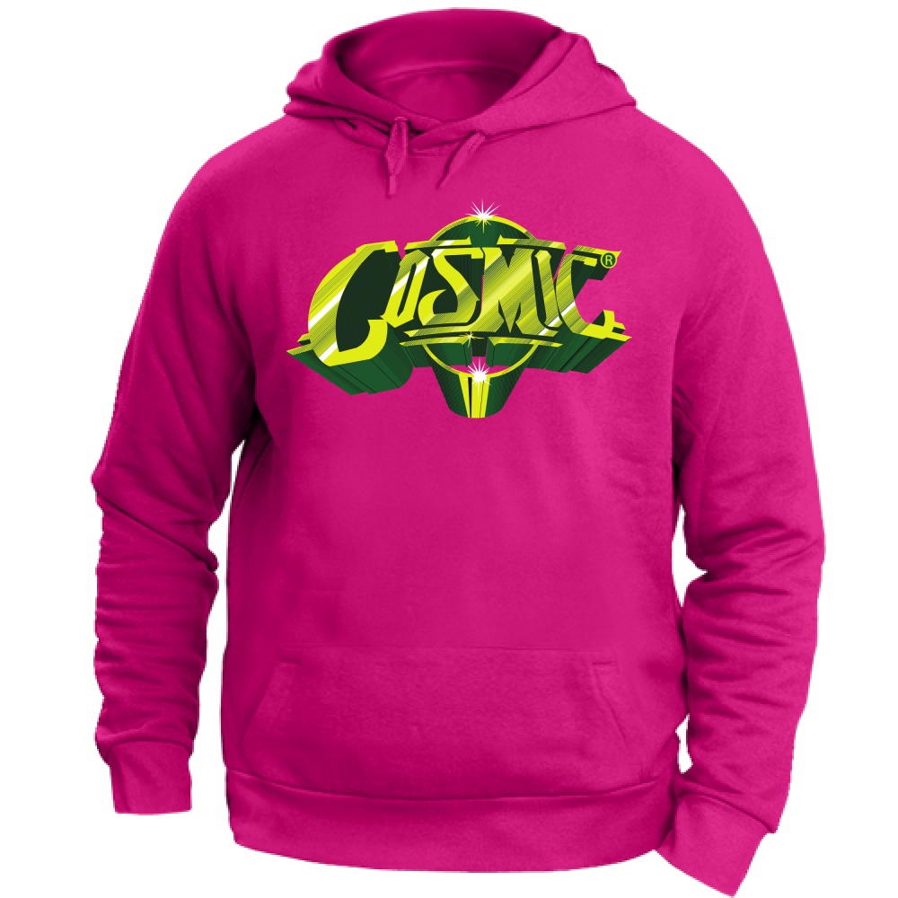 Felpa Cappuccio Discoteca Cosmic Verde | fuchsia | XS