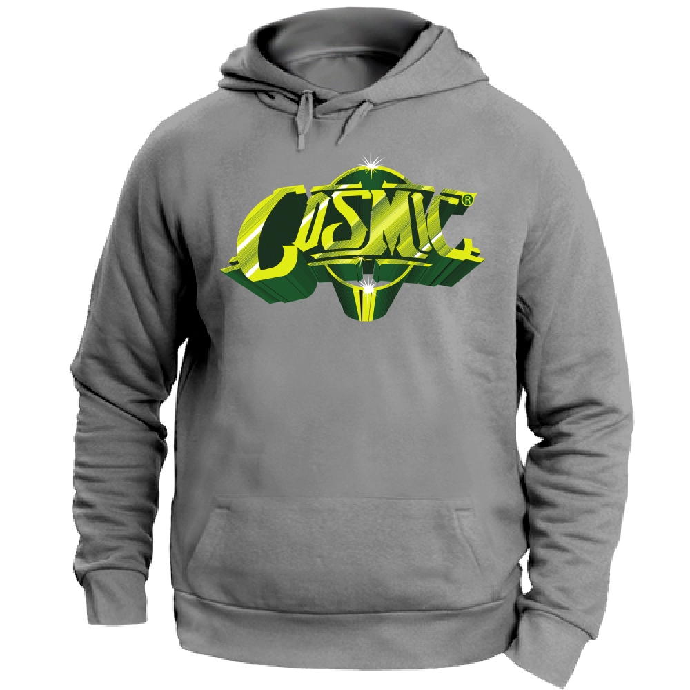 Felpa Cappuccio Discoteca Cosmic Verde | heathergrey | XXL