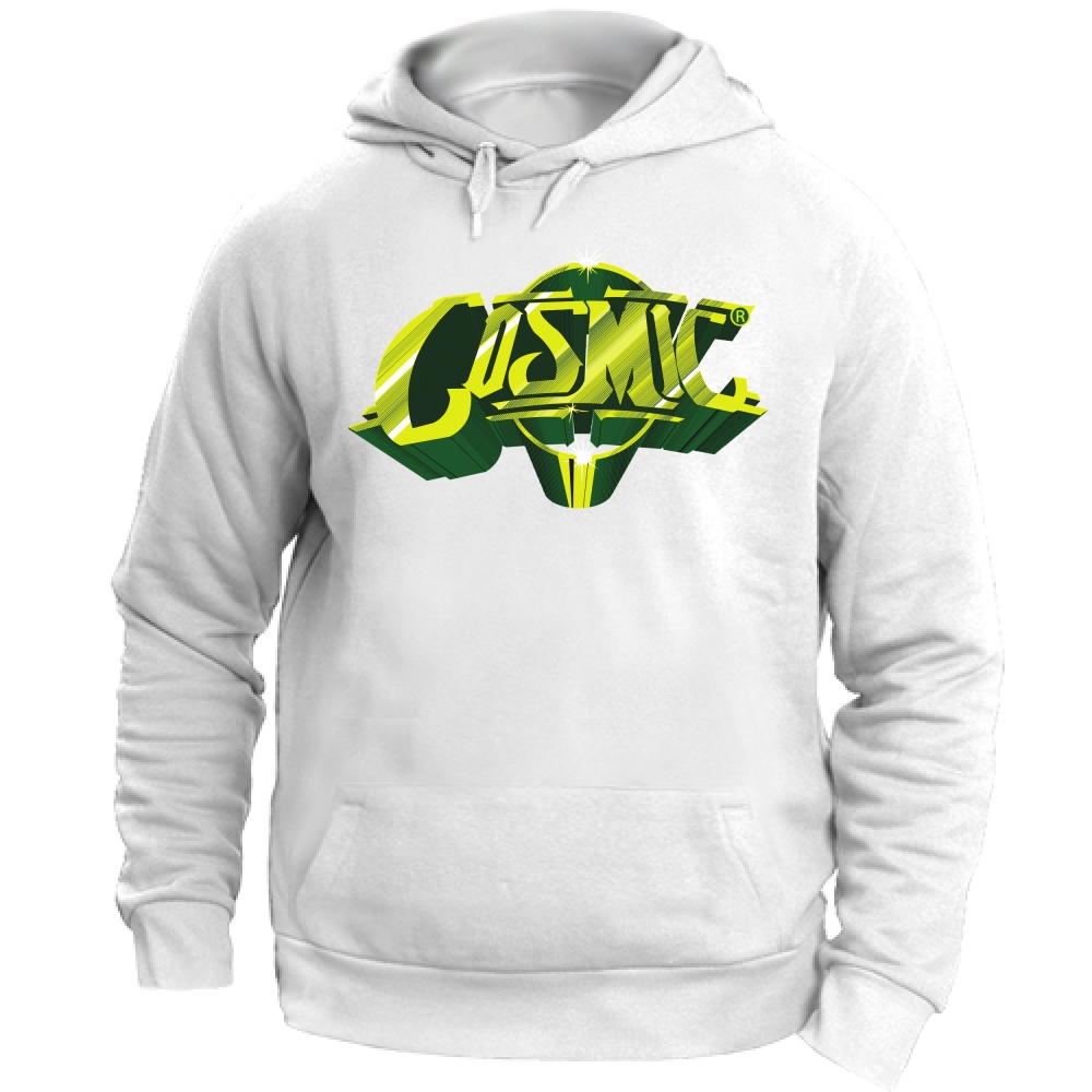 Felpa Cappuccio Discoteca Cosmic Verde | white | S
