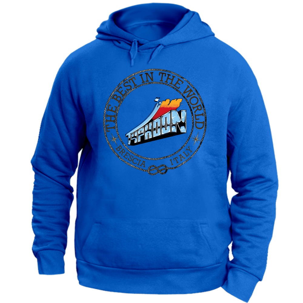 Felpa Cappuccio Discoteca Typhoon Cerchiato | blueroyal | L