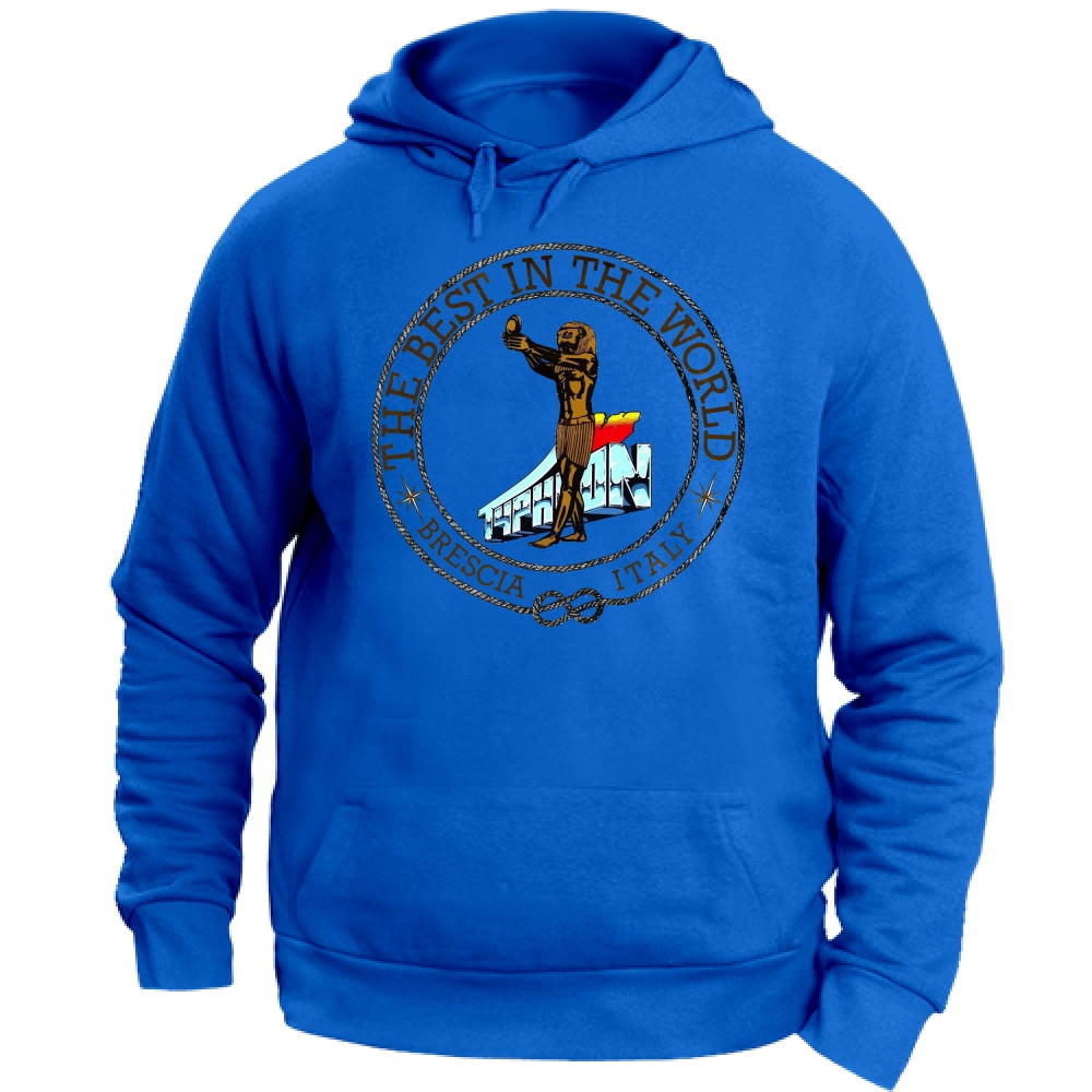 Felpa Cappuccio Discoteca Typhoon Statua Egizia | blueroyal | L
