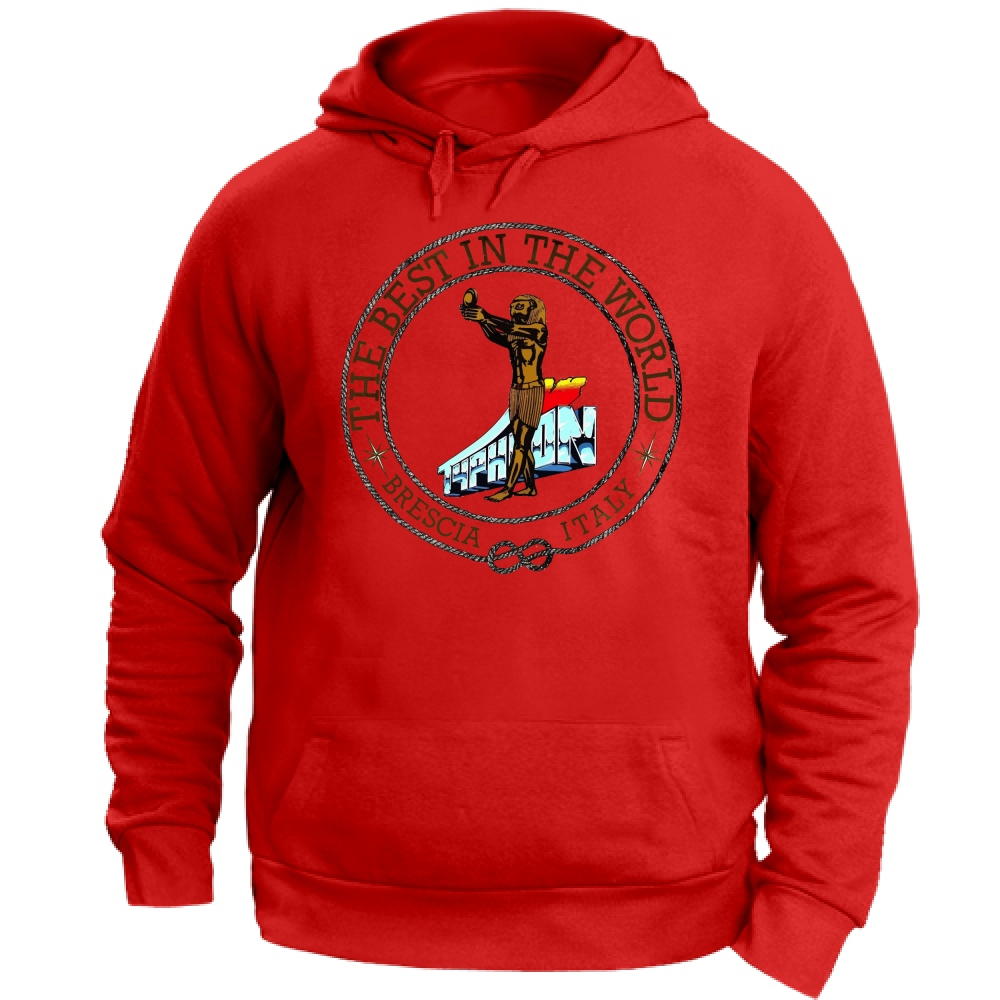 Felpa Cappuccio Discoteca Typhoon Statua Egizia | red | XL