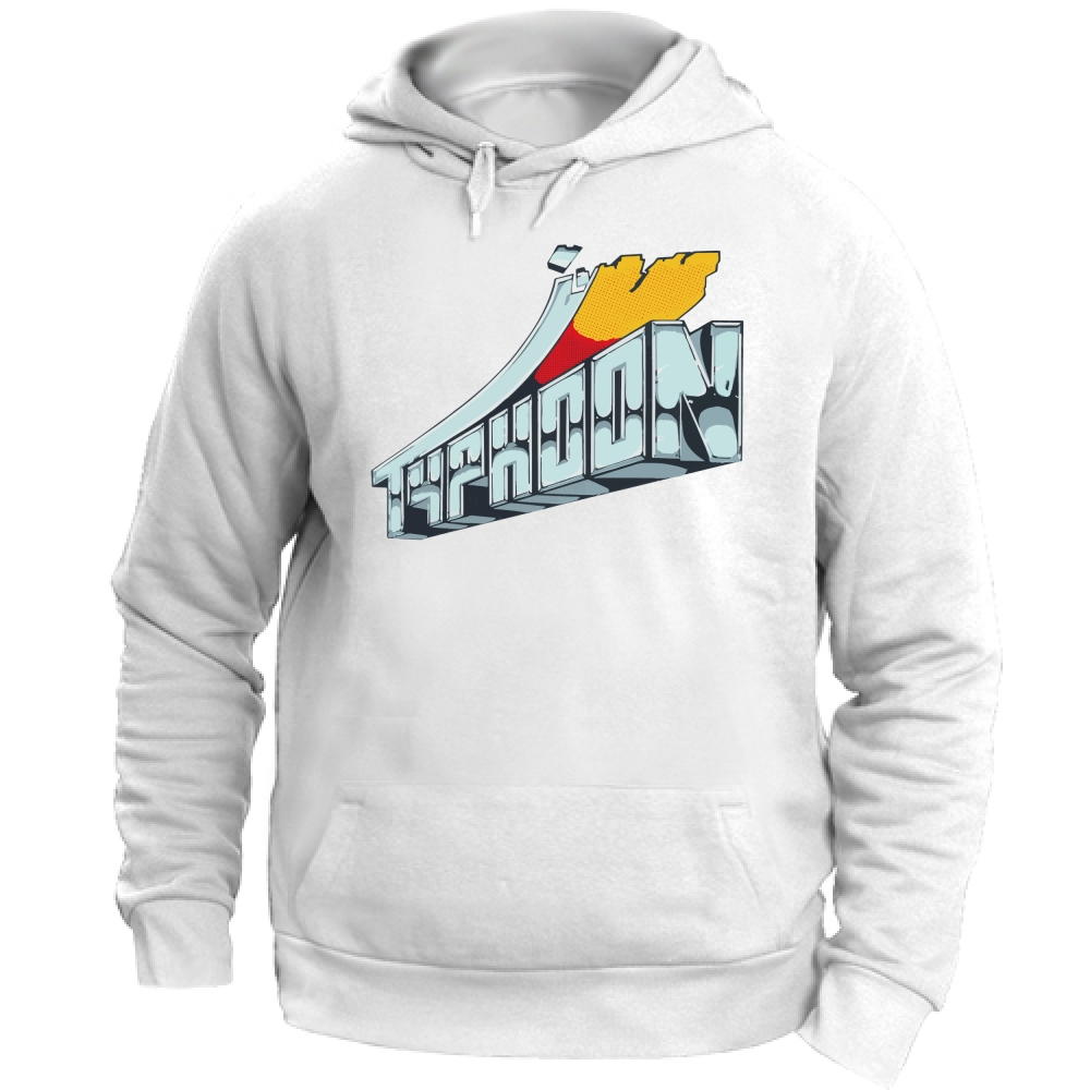 felpa cappuccio discoteca typhoon | white | XS