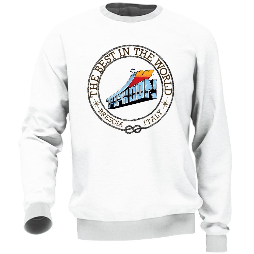 Felpa Discoteca Typhoon Cerchiato | white | M