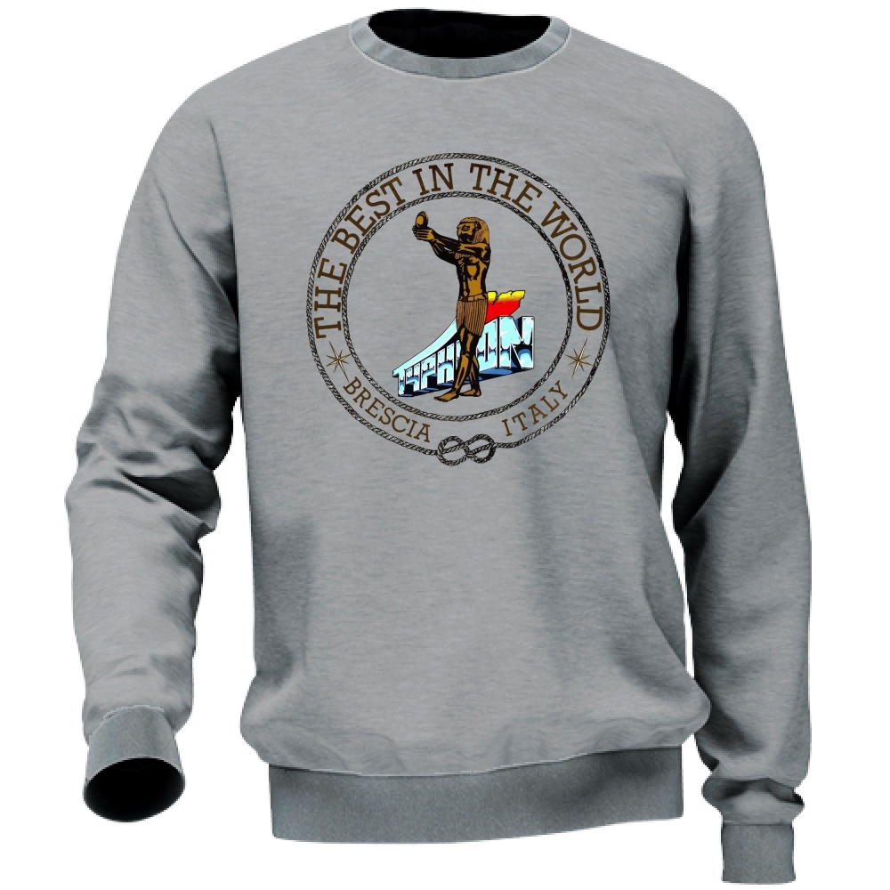 Felpa Discoteca Typhoon Statua Egizia | heathergrey | M