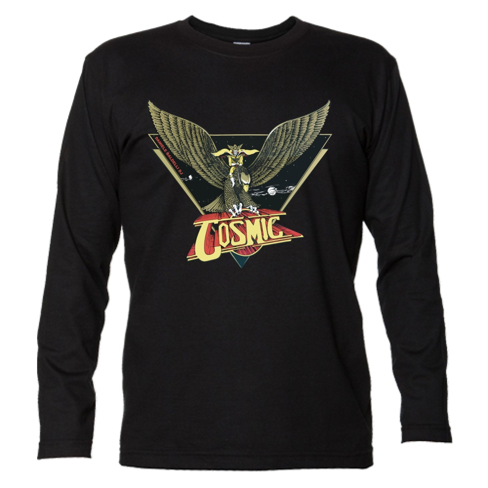 maglia maniche lunghe discoteca cosmic aquila | black | S