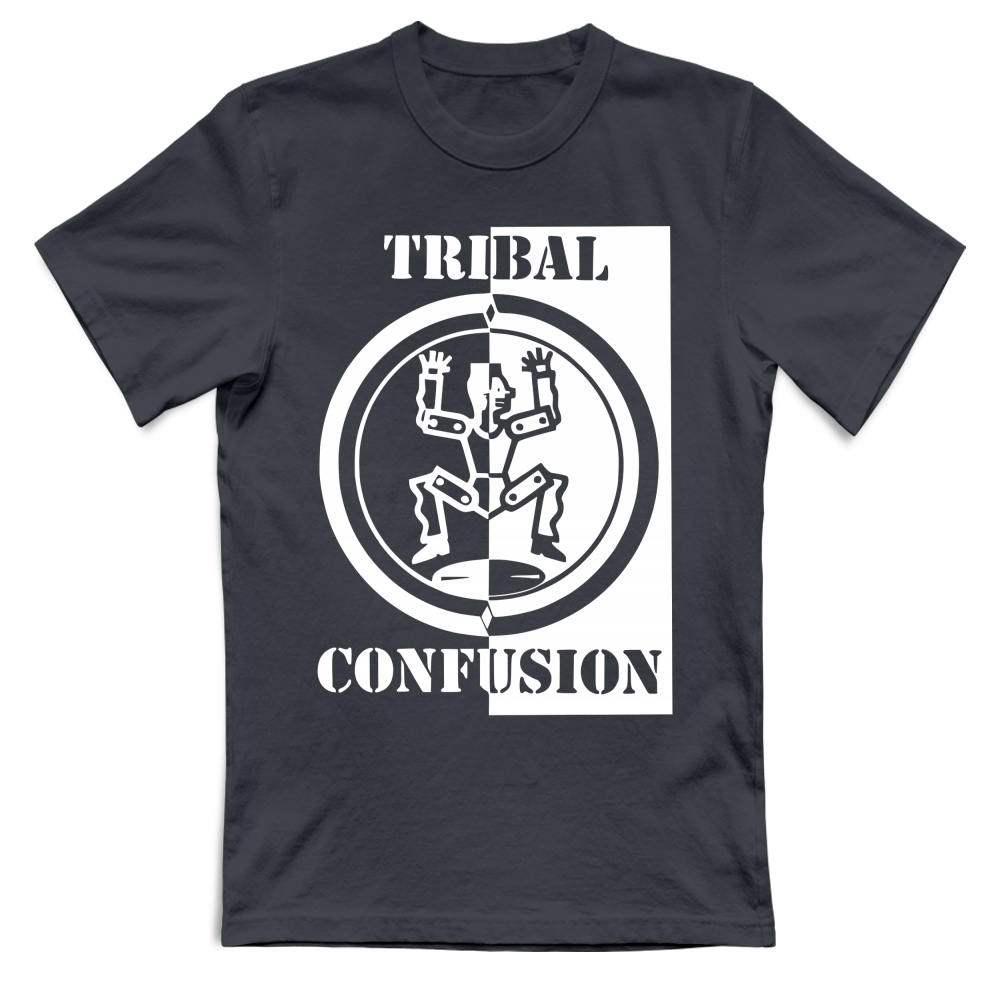 maglia tribal confusion bianco | darkgrey | S